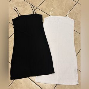 SHEIN Mini Ribbed Dress (2 pack)